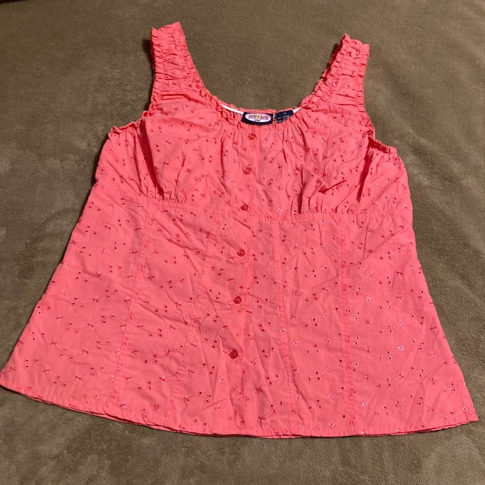 NWOT Zoey Beth Plus Vintage 90s Sleeveless Top Blouse Pink Size 1X